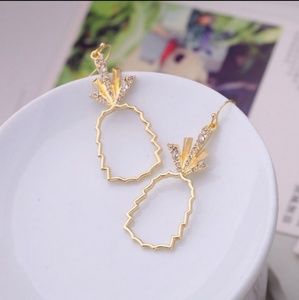 Pineapple Rhinestone Dangle Earrings